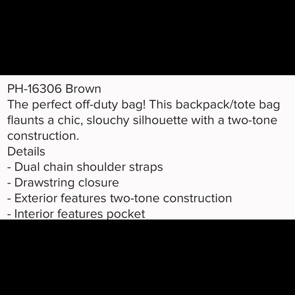  Not Too Mini Back Pack / Hobo Cognac Color - Picture 8 of 8